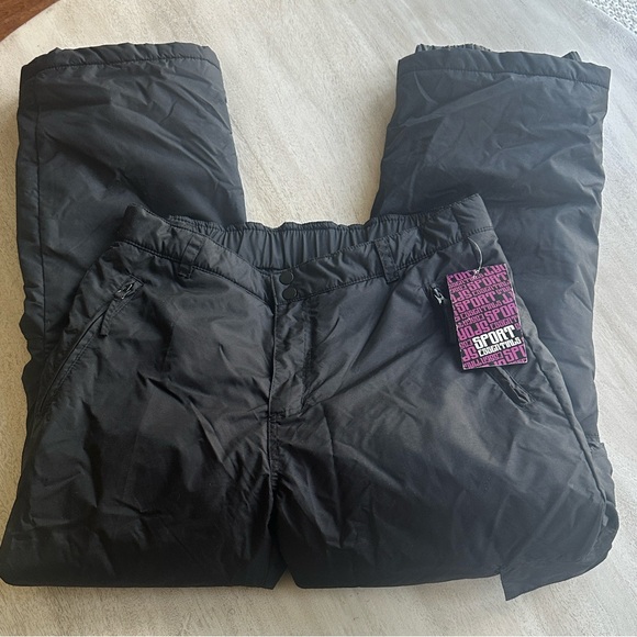 Men's Black Cargo Snow Pants - Picture 2 of 11
